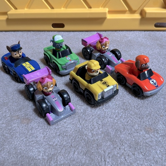 Paw Patrol Orange and Yellow Construction Vehicles Set - Picture 1 of 13